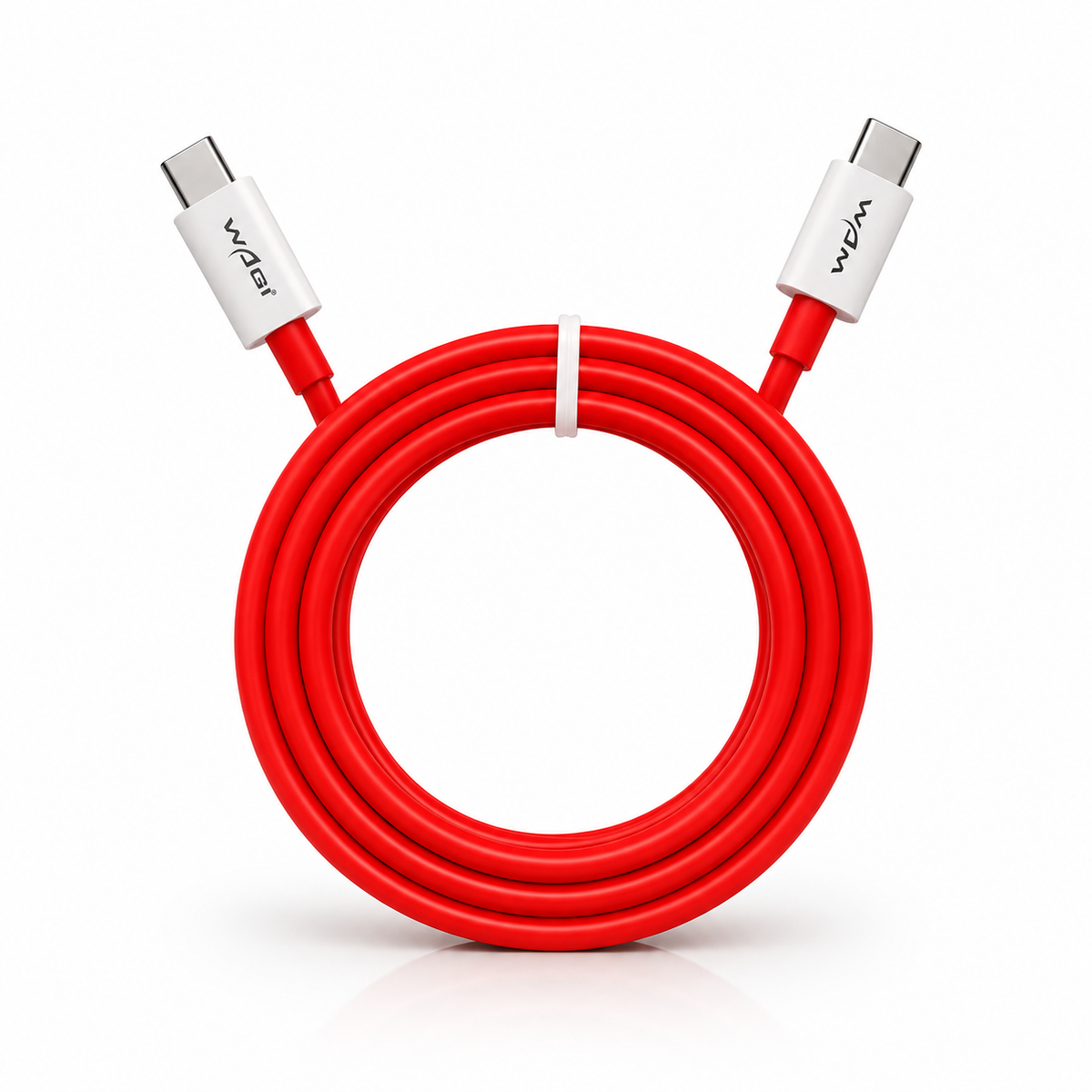 WAGH® 120W Super Fast Charging Type-C to Type-C Cable (1.2m / 1200mm) – Ultra-Durable Red Cable