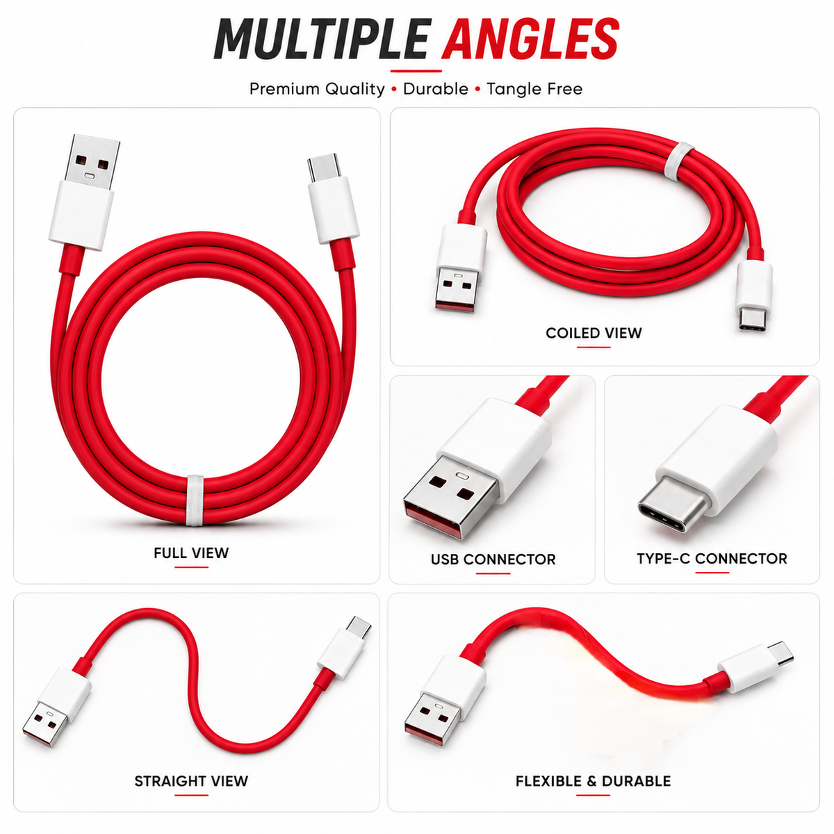 WAGH 120W USB to Type-C Cable - 1.2M (1200mm) Super Fast Charging Cable