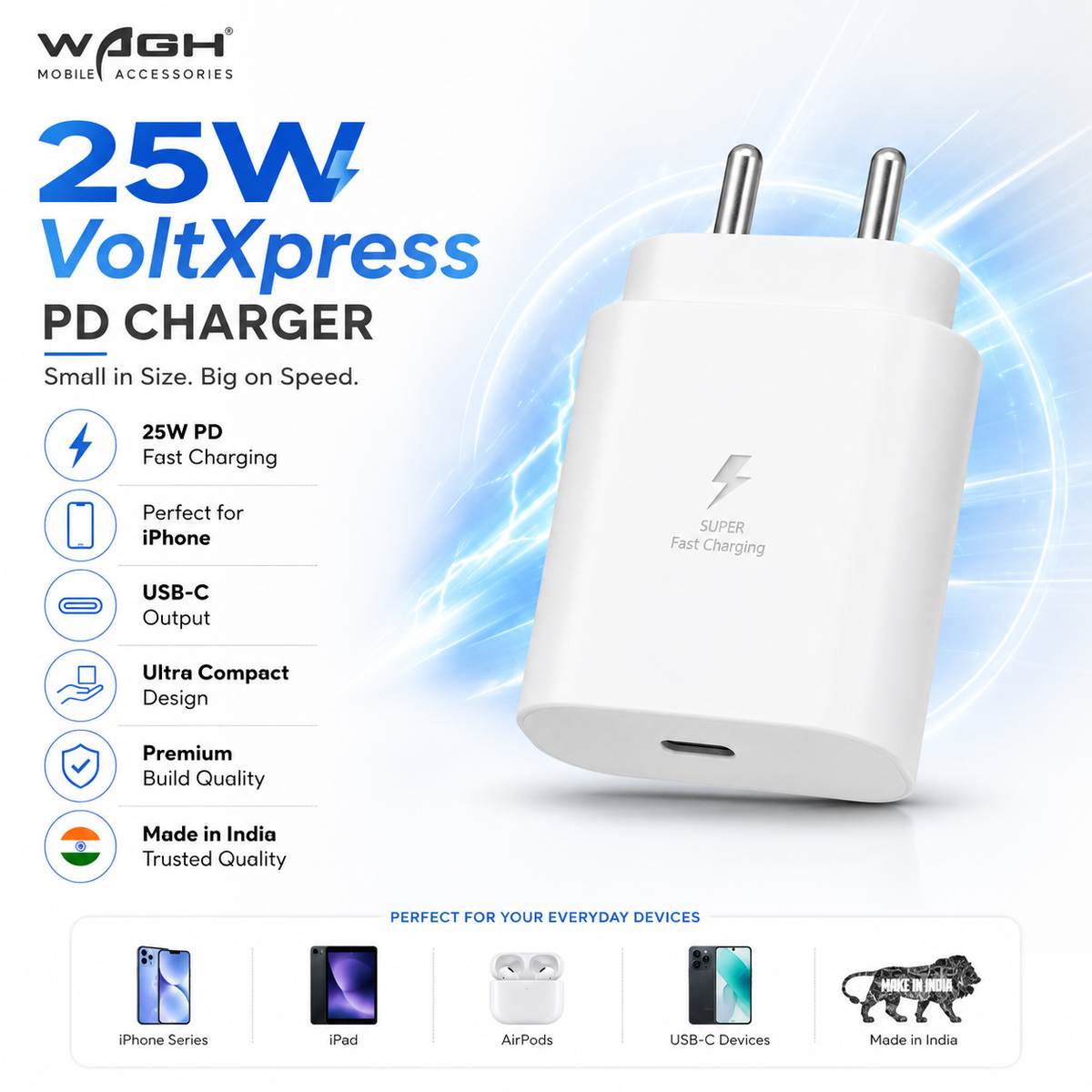 Wagh 25W voltXpress PD Fast Charging