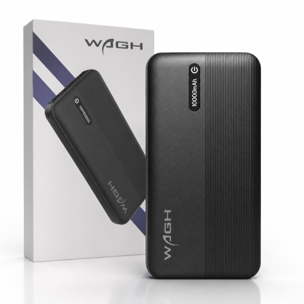Wagh Liner 2.4A Power Bank 10000mAh - Black | Dual USB Output & 6 Months Warranty