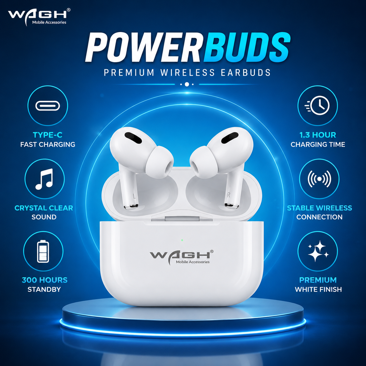 Wagh Wireless Powerbuds
