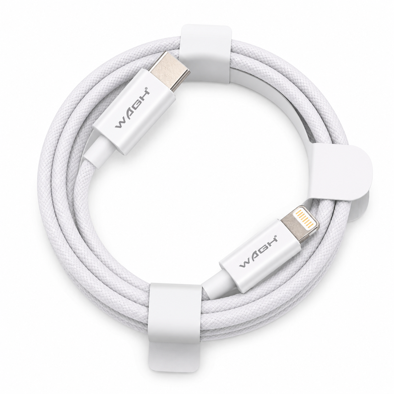 Rootz Type-C to Lightning Cable by Wagh Mobile Accessories | 25W Fast Charging, 1 Meter (White)